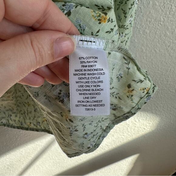 NWT A.n.a Green Floral Off Shoulder Long Sleeve Blouse Size 3X - Picture 8 of 8